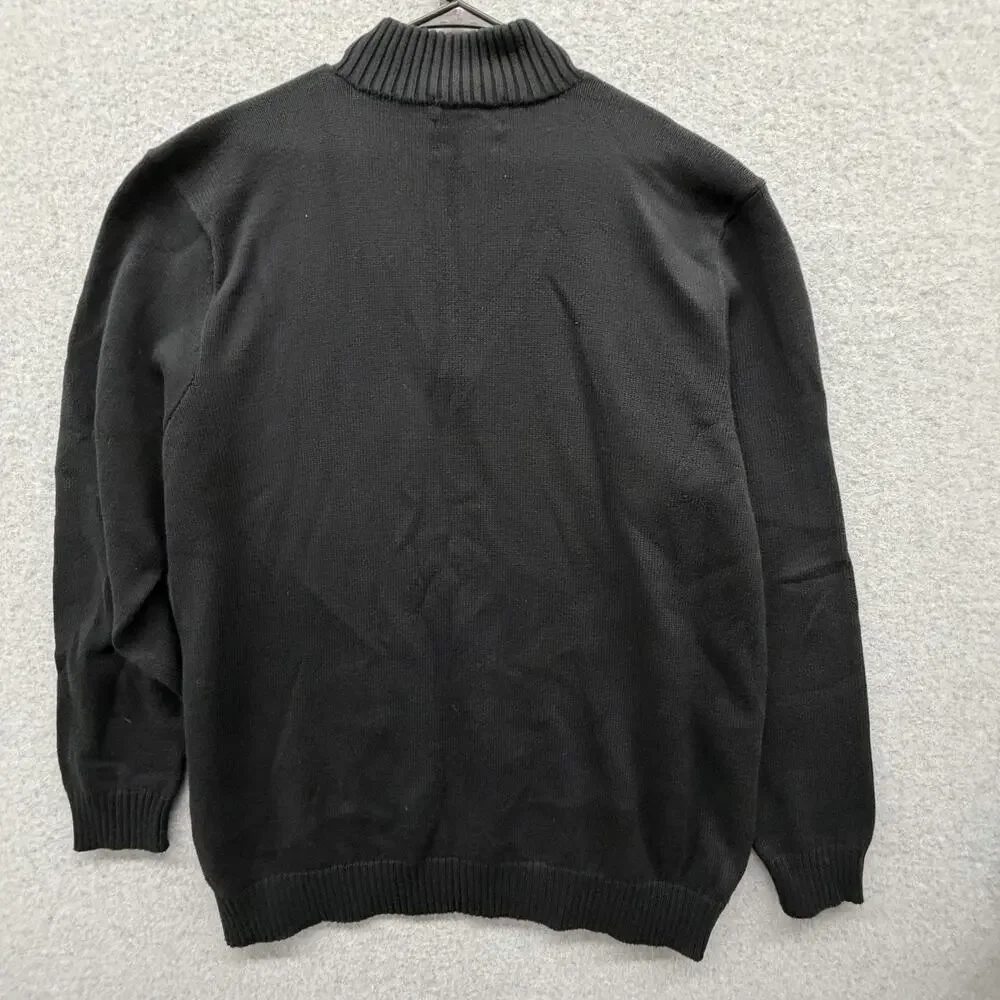 Polo Ralph Lauren Mens 2XLT Tall Black 100% Cotton Quarter Zip Pullover Sweater